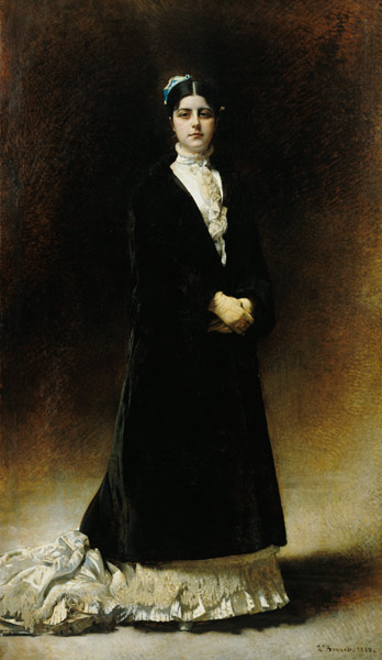 Portrait of Emmanuella Signatelli, Countess Potocka a Leon Joseph Florentin Bonnat