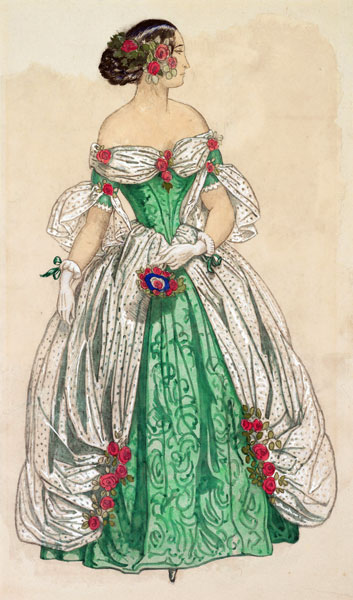 Costume design for the ballet Les Papillons by Robert Schumann a Leon Nikolajewitsch Bakst