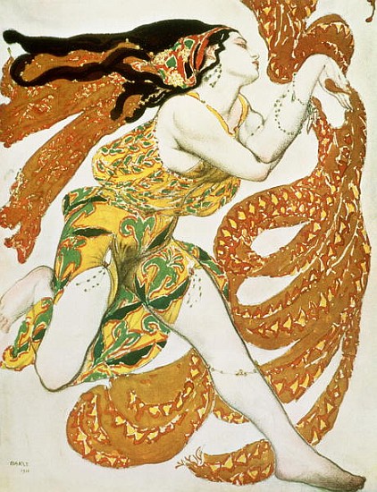 Costume design for a bacchante in ''Narcisse'' by Tcherepnin, 1911(see also 162159) a Leon Nikolajewitsch Bakst