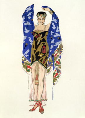 Costume design for a Dancing Girl (colour litho) a Leon Nikolajewitsch Bakst