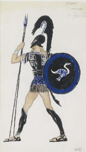 Hippolyte. Costume design for the Ballet Phèdre