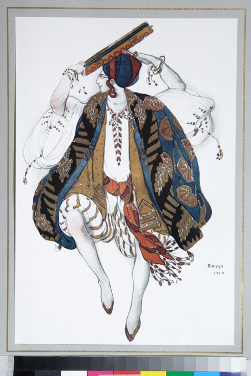 Jewish Dance. Costume design for the ballet Cléopatre a Leon Nikolajewitsch Bakst