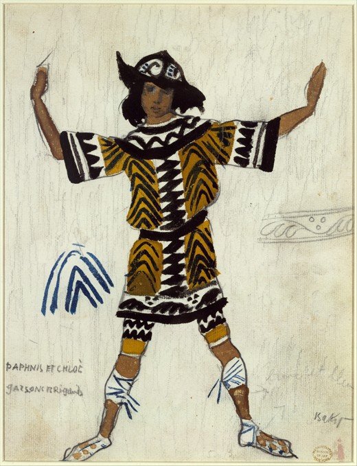 Costume design for the ballet Daphnis et Chloé by M. Ravel a Leon Nikolajewitsch Bakst
