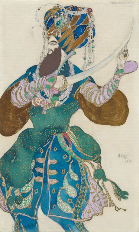 Costume design for the ballet "Scheharazade" by N. Rimsky-Korsakov a Leon Nikolajewitsch Bakst