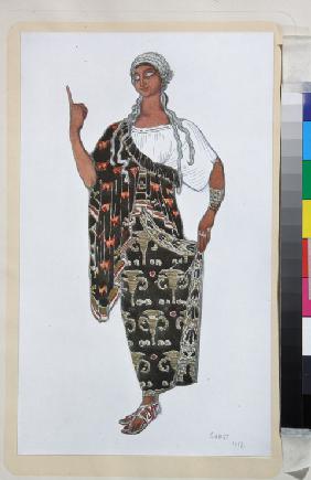 Costume design for the opera Fedra by Ildebrando Pizzetti