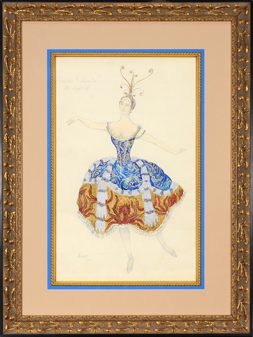 La Princesse Enchantée. Costume design for the ballet The Sleeping Princess a Leon Nikolajewitsch Bakst
