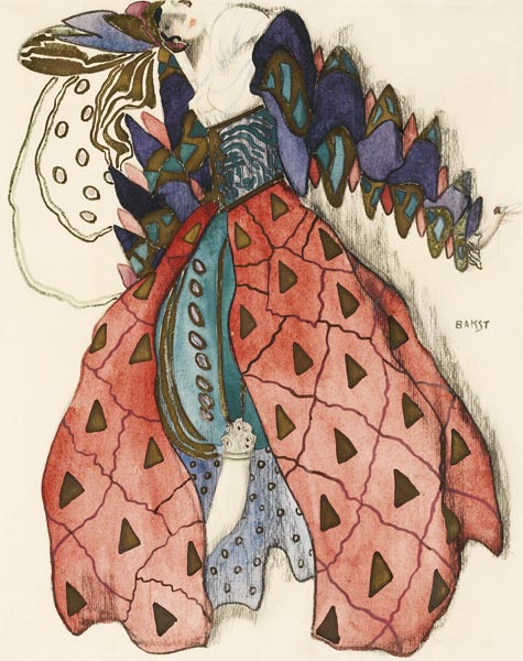 Costume design for the Ballet "La Légende de Joseph" by R. Strauss a Leon Nikolajewitsch Bakst