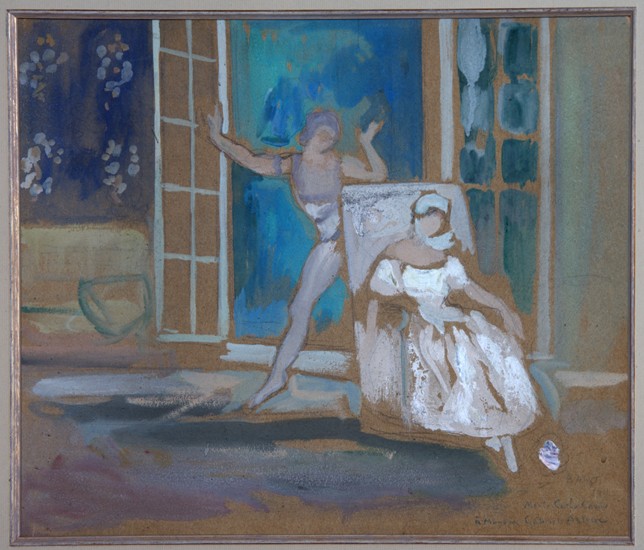 Nijinsky and Karsavina in the ballet Le Spectre de la Rose a Leon Nikolajewitsch Bakst