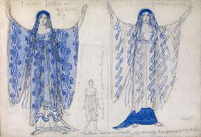 Phaedra. Costume design for the drama Phaedra (Phèdre) by Jean Racine