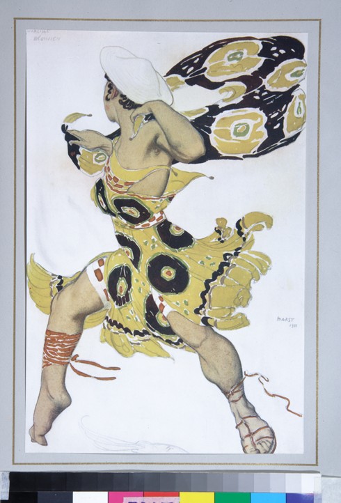 Phobos. Costume design for the ballet Narcisse by N. Tcherepnin a Leon Nikolajewitsch Bakst