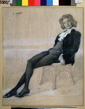 Portrait of the poet and author Zinaida Gippius (1869-1945)