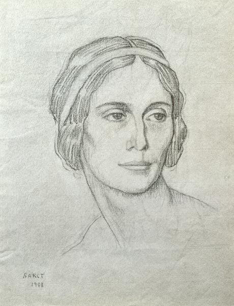 Portrait of Anna Pavlova (1881-1931) a Leon Nikolajewitsch Bakst