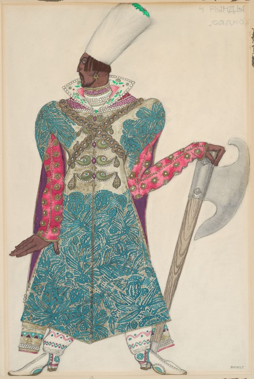 Rynda. Costume design for the opera Sadko by N. Rimsky-Korsakov a Leon Nikolajewitsch Bakst