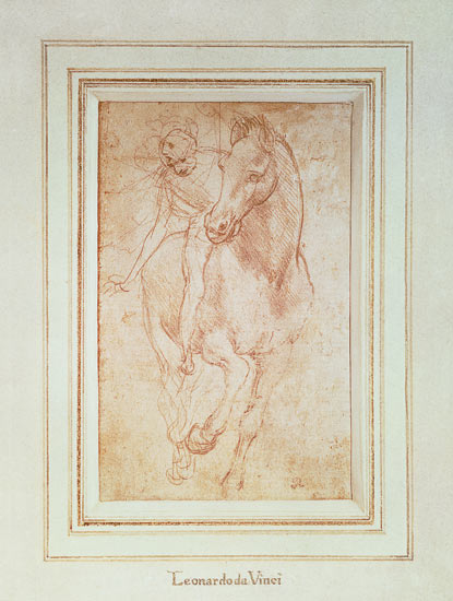 Horse and Rider (silverpoint)2 a Leonardo da Vinci