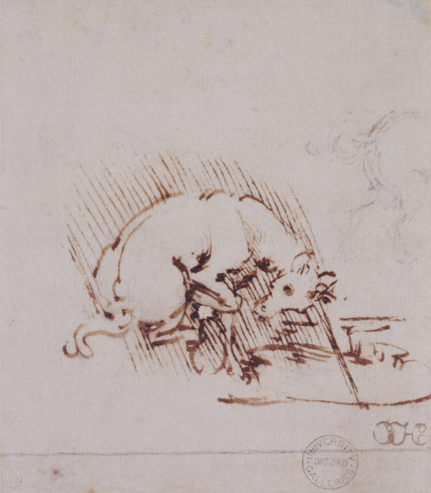 A Unicorn Dipping its Horn into a Pool of Water a Leonardo da Vinci
