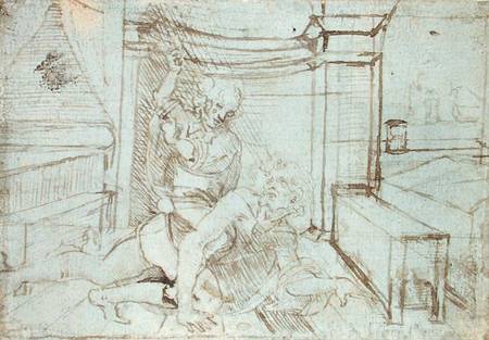 Aristotle and Phyllis (or Campaspe) a Leonardo da Vinci