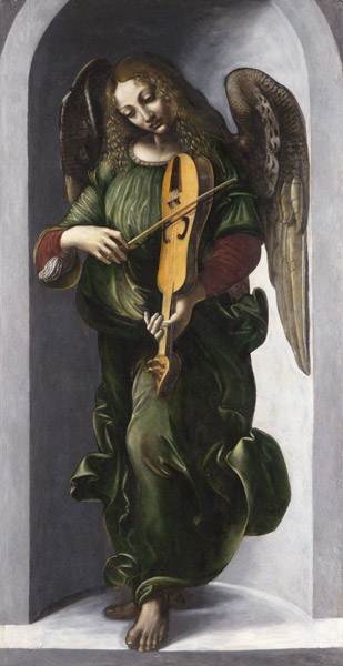 An Angel in Green with a Vielle a Leonardo da Vinci