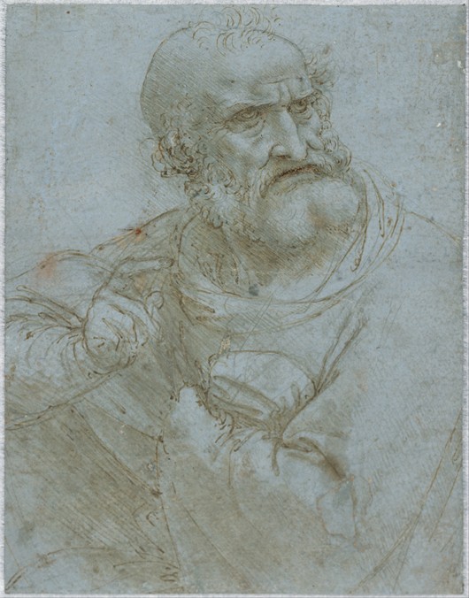 Half-Length Figure of an Apostle a Leonardo da Vinci