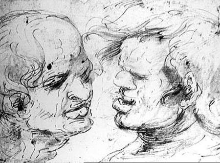 Two Heads a Leonardo da Vinci