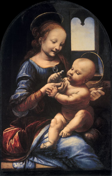 Madonna Benua (Madonna with the flower) a Leonardo da Vinci