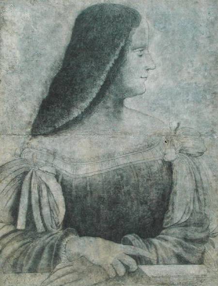 Portrait of Isabella d'Este (1474-1539) a Leonardo da Vinci