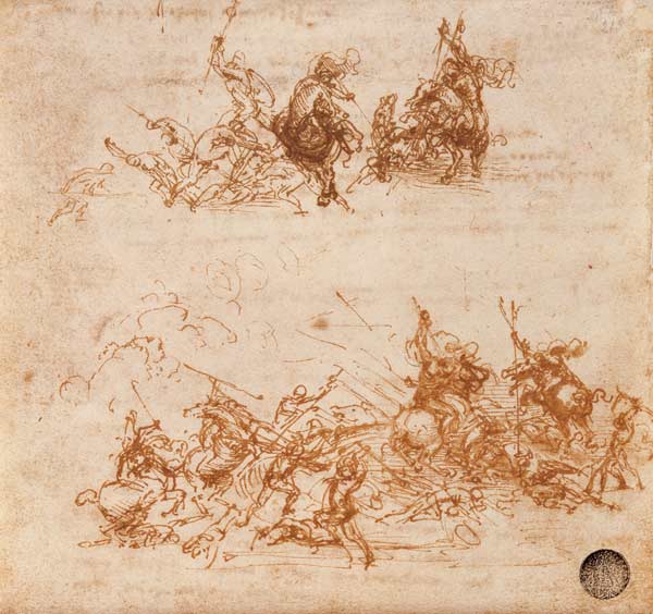 Study for the Battle of Anghiari a Leonardo da Vinci
