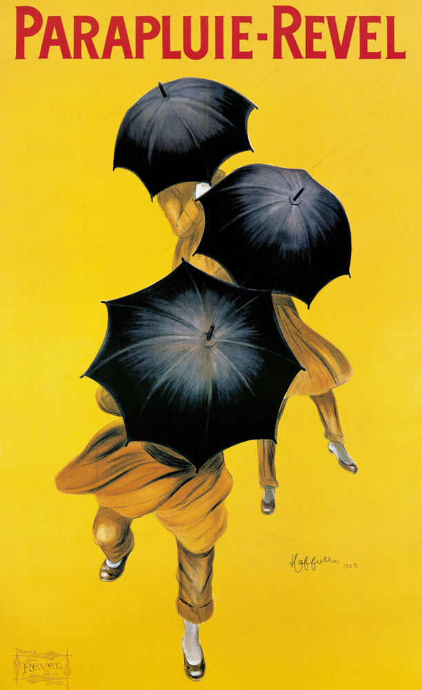 Poster advertising 'Revel' umbrellas a Leonetto Cappiello