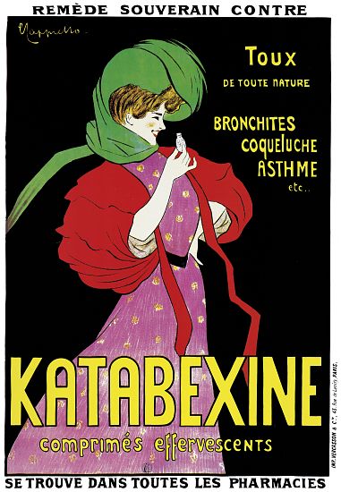Poster advertising 'Katabexine' medicines a Leonetto Cappiello
