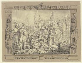 Tod des Kaisers Adolf von Nassau in der Schlacht bei Gellheim im Jahre 1298