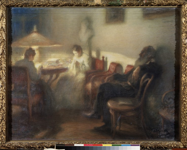 The author Leo Tolstoy with his Family in Yasnaya Polyana a Leonid Ossipowitsch Pasternak