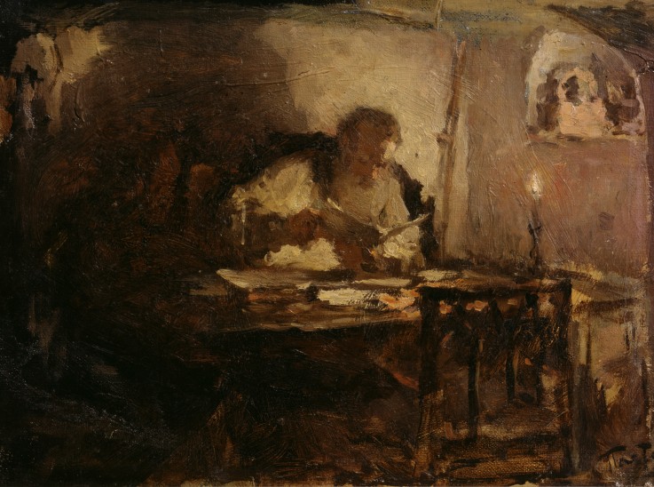 Leo Tolstoy in his Study room a Leonid Ossipowitsch Pasternak