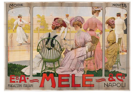 Advertising poster for the Mele Department Store of Naples a Leopoldo Metlicovitz