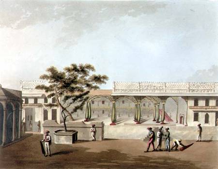 North Front of Tippoo's Palace, Bangalore, plate 9 from 'Pictorial Scenery in the Kingdom of Mysore' a Lieutenant James Hunter
