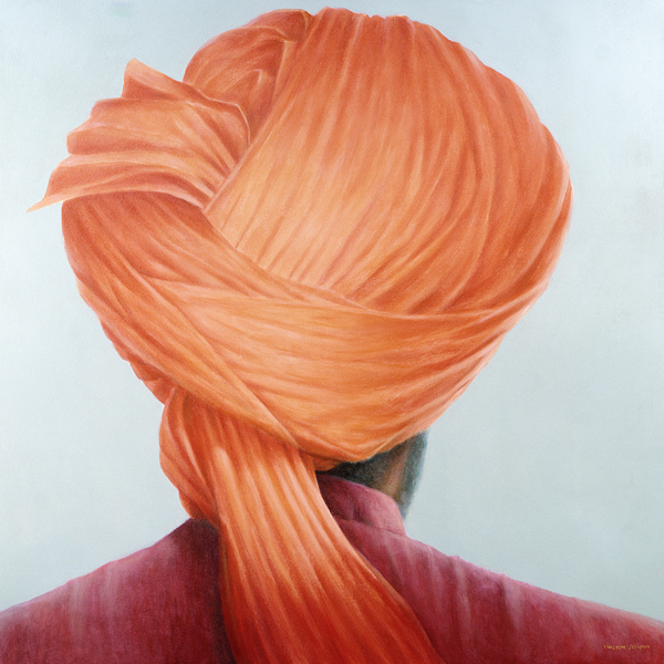 Saffron Turban (oil on canvas)  a Lincoln  Seligman