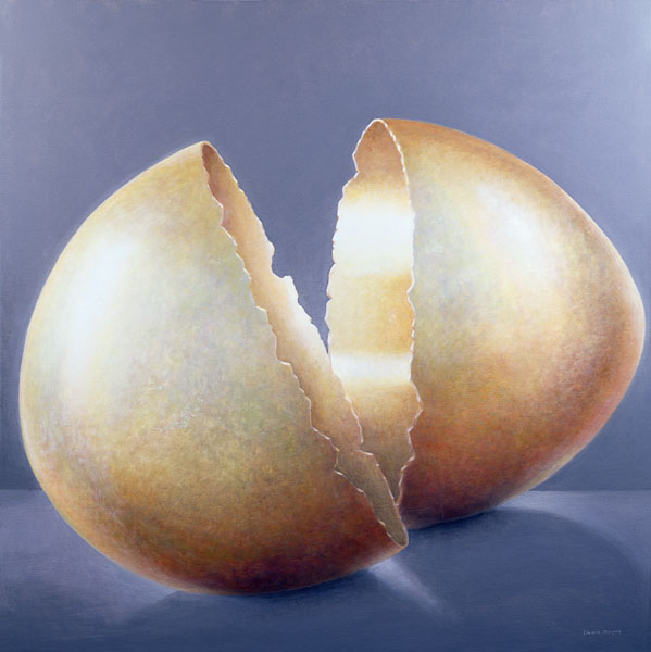 Cracked Bronze Age Egg (oil on canvas)  a Lincoln  Seligman