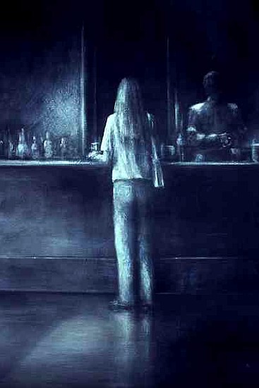Girl in a Bar, 1995 (acrylic on paper)  a Lincoln  Seligman
