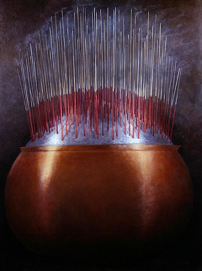 Incense Sticks (oil on canvas)  a Lincoln  Seligman
