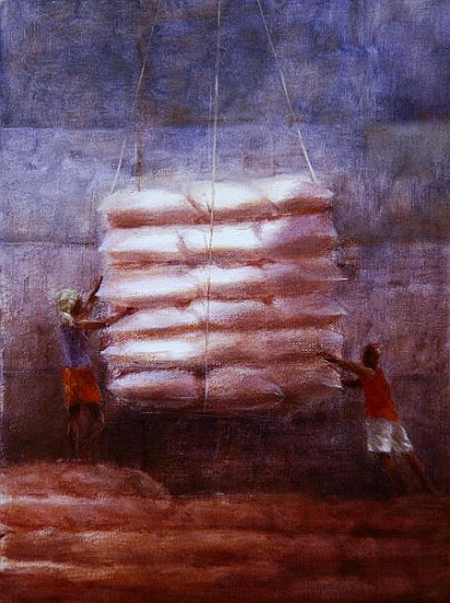 Loading Cargo (oil on canvas)  a Lincoln  Seligman