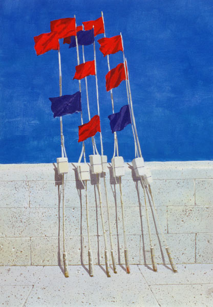 Lobster Buoys, 1990s (acrylic on paper)  a Lincoln  Seligman