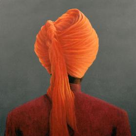 Orange Turban (oil on canvas) 