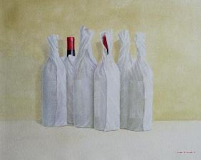 Wrapped Bottles, Number 2, 1990s (w/c on paper) (see 135438) 