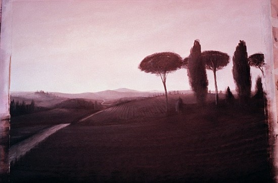 Tuscan Landscape, 1992 (acrylic on paper)  a Lincoln  Seligman