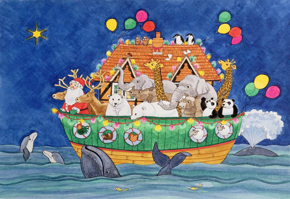 Santa''s Ark (gouache on paper)  a Linda  Benton