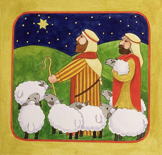 The Shepherds (gouache on paper)  a Linda  Benton