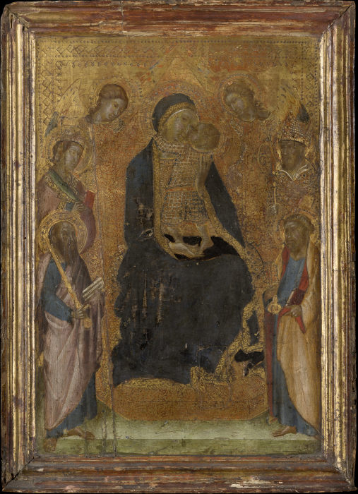 Madonna and Child Enthroned, with Saints and Angels a Lippo Vanni