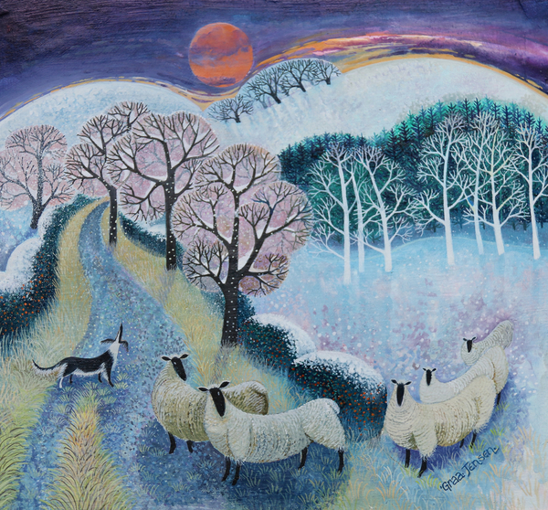 Sheep at Sunset a Lisa Graa Jensen