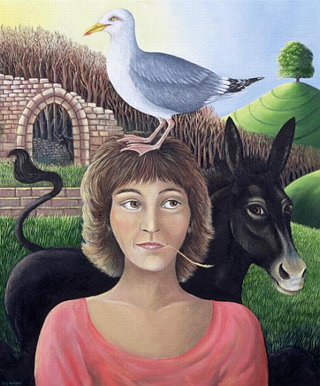 A Bad Hair Day, or The Trickster Architype, 1999 (oil on canvas)  a Liz  Wright