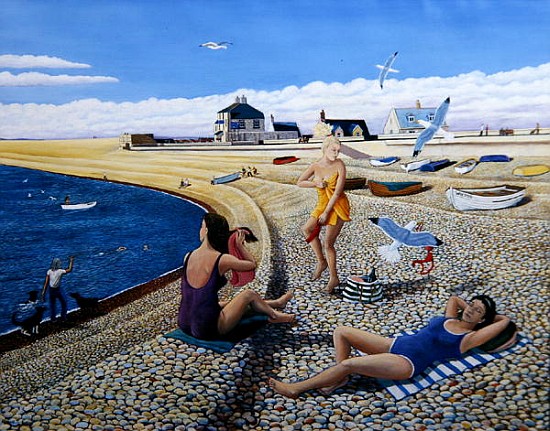 Cheeky Sea Gulls, 2005 (oil on canvas)  a Liz  Wright