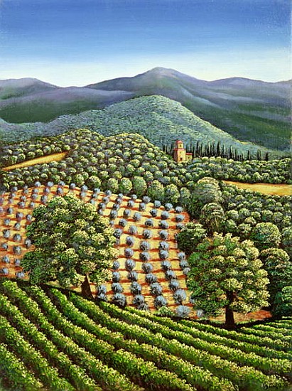 Tuscan landscape, 1990  a Liz  Wright
