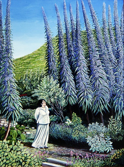 Val and her Echiums a Liz  Wright